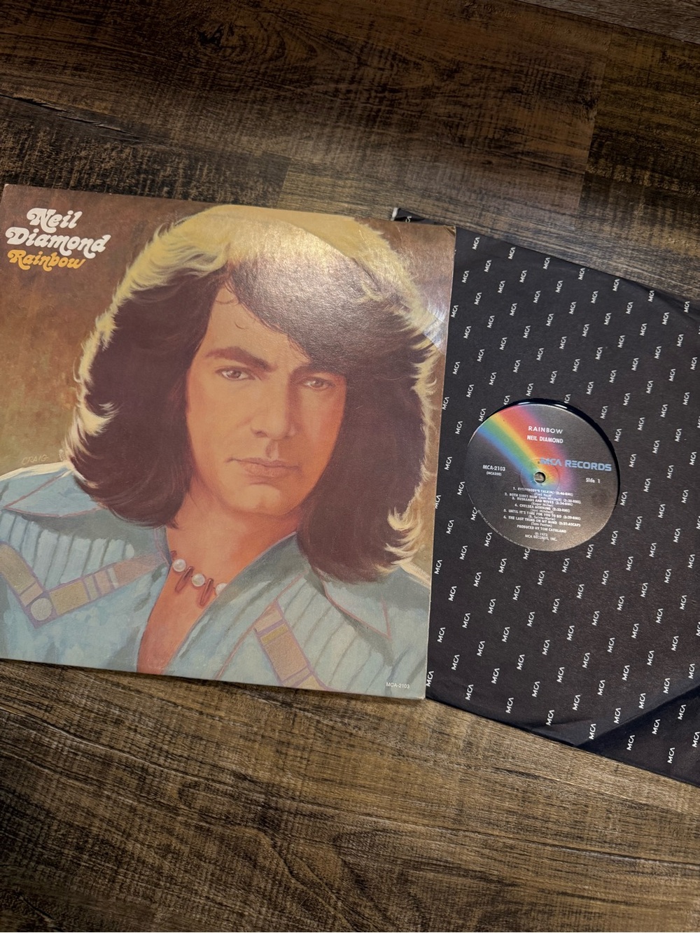 Neil Diamond - Rainbow Vinyl Record (Brown, Blue)